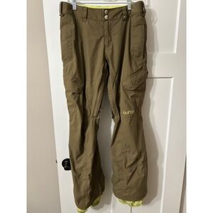 Burton Snowboard Pants Womens Olive Green Ski Winter Snow Pants